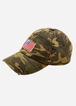 American Flag Camo Baseball Hat, Olive image number 0