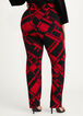 Abstract High Waist Leggings, Black image number 1