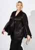 Tie Neck Charmeuse Blouse, Black image number 2