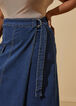 Cargo Pocket Denim Wrap Skirt, Denim Blue image number 2