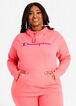 Plus Size Trendy Champion Logo Sweatshirt Hoodie Joggers 2pc Set image number 0