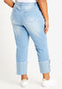 Cuffed Skinny Jeans, Blue image number 1