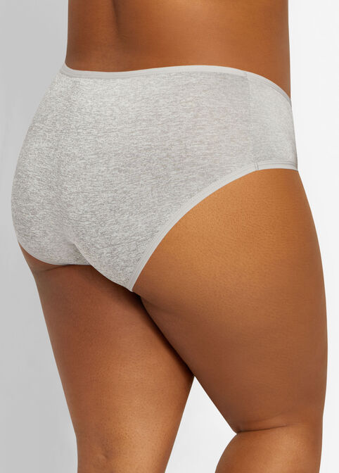 Bow Microfiber Hipster Panty, Grey image number 1