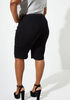 Stretch Denim Bermuda Shorts, Black image number 1