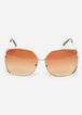Gold Filigree Oversize Sunglasses, Gold image number 1