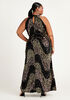 Sequinned Velvet Gown, Black Combo image number 1