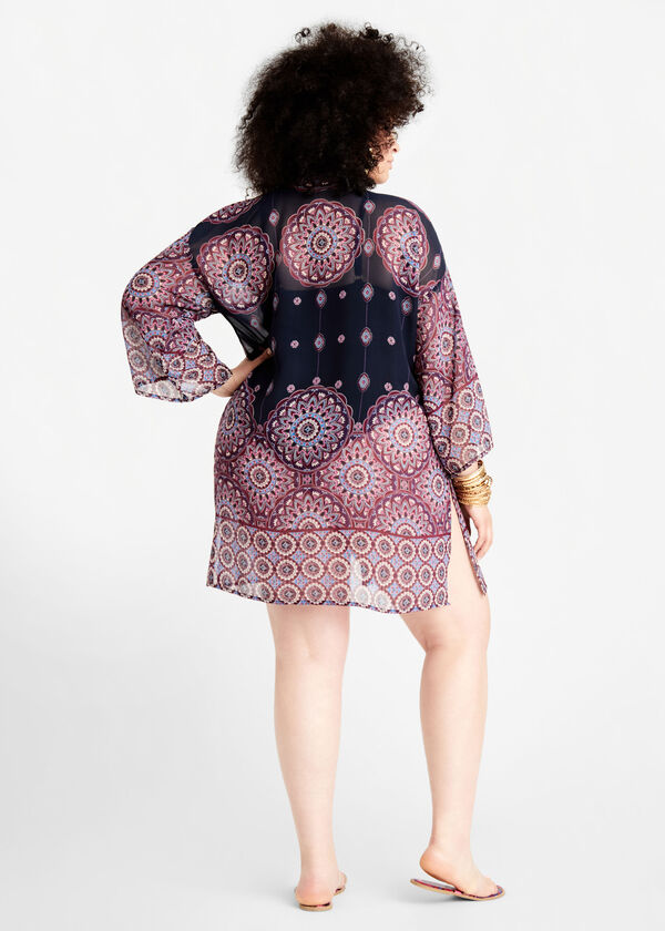 Dalin Abstract Kimono Cover Up, Purple image number 1