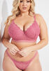Lace Underwire Bra & Panty Set, Faded Rose image number 2