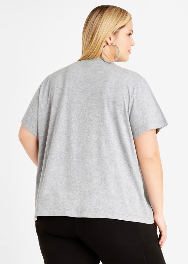 DKNY Jeans Logo Graphic Tee, Heather Grey image number 2