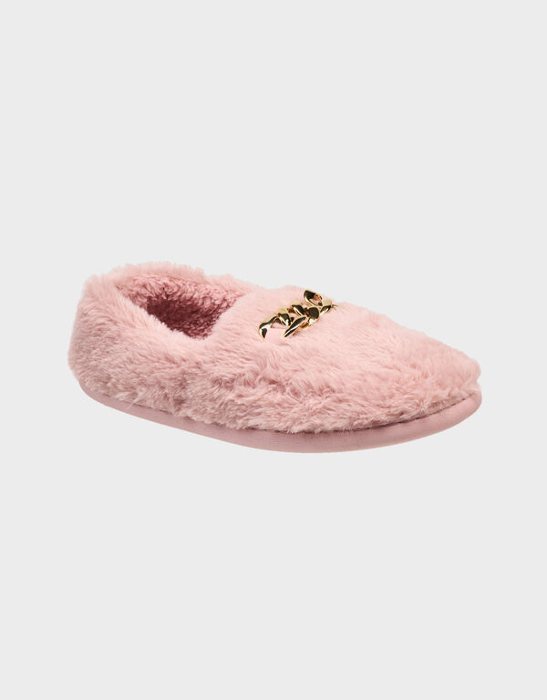 Nine West Faux Fur Slippers, Pink image number 0
