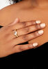 Gold Tone Crystal Ring, Gold image number 1