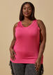 Stretch Knit Basic Tank, Beetroot Purple image number 3