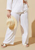 High Rise Linen Pants, White image number 0
