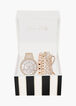 Gold Diamond Watch & Bracelets Set, Rose image number 1