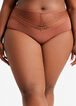 Plus Size Microfiber Lace Shaping Slimming High Waisted Briefs Panty image number 0