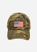 American Flag Camo Baseball Hat, Olive image number 1