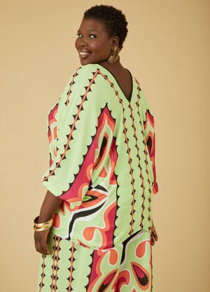 Abstract Crepe Blouse, Jade Lime image number 1