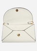 Faux Leather Convertible Clutch, White image number 1