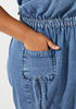 Strapless Chambray Jumpsuit, Denim image number 2