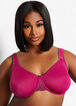 Lace Trim Soft Cup Underwire Bra, Pink image number 0
