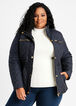 Quilted Puffer Anorak Coat, Medieval Blue image number 0
