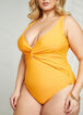 Nicole Miller Twist Swimsuit, Yellow image number 2