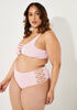 YMI Ribbed Lattice Bikini, Light Pink image number 2