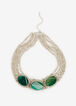 Crystal &  Green Agate Necklace, EDEN image number 0