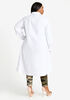 Cotton Hi Lo Button Duster Top, White image number 1