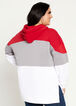 Iconic Studded Oversize Sweatshirt, Jester Red image number 1