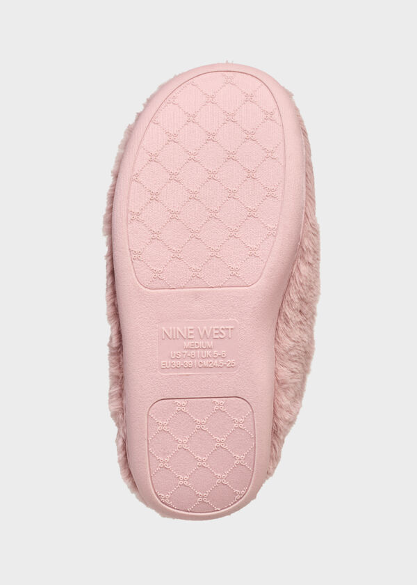 Nine West Faux Fur Slippers, Pink image number 2