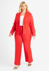 Power Ponte Straight Leg Trousers, Barbados Cherry image number 2