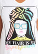 Super Power Hair Graphic Tee, White image number 1