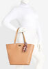 Anne Klein Faux Leather Tote, Brown image number 3