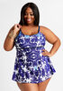 Noon Swim Abstract Swimdress, Royal Blue image number 0
