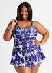 Noon Swim Abstract Swimdress, Royal Blue image number 0