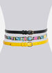 Trio of Faux Leather Skinny Belts, Multi image number 0