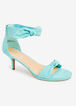 Bow Ankle Strap Wide Width Sandals, Ice Green image number 0