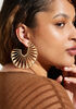 Cutout Gold Tone Hoop Earrings, Gold image number 0