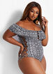 YMI Snakeskin Lace Up One Piece, Black image number 4