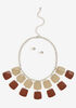 Resin Necklace & Earrings Set, Brown Combo image number 0