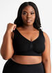 Seamless Unlined Wireless Bralette, Black image number 0