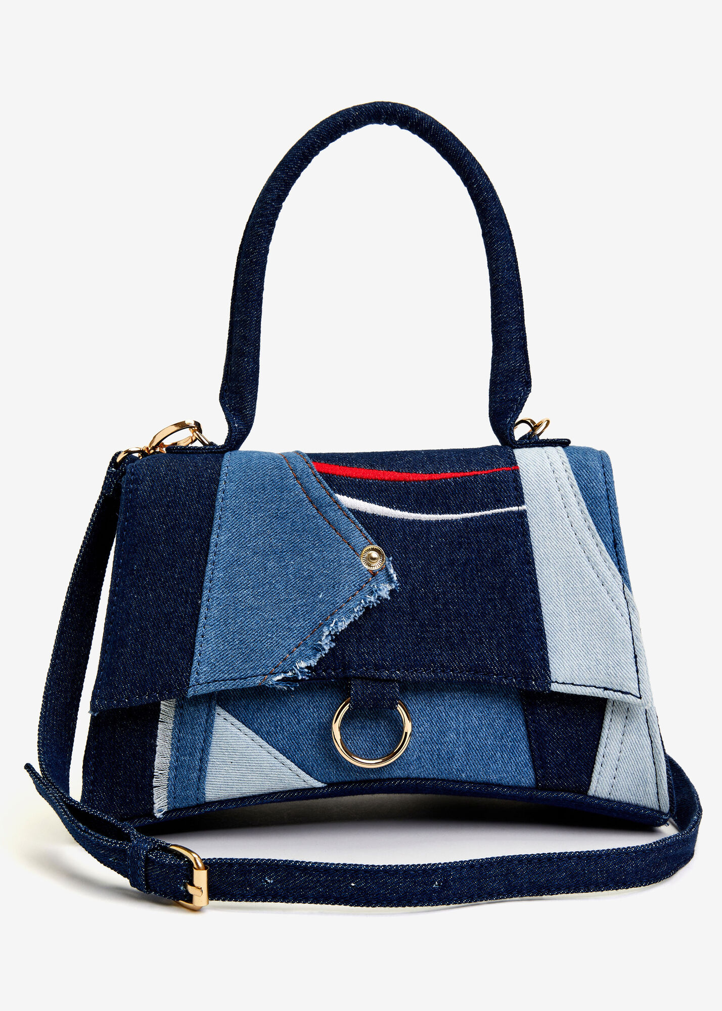 Mini Small Denim Purse Jean Boston Barrel Bags Quilted Checkered Top Handle  Canvas Tote Crossbody bags Satchel Handbag for Women,Blue