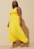Lace and Chiffon Maxi Dress, Maize image number 0