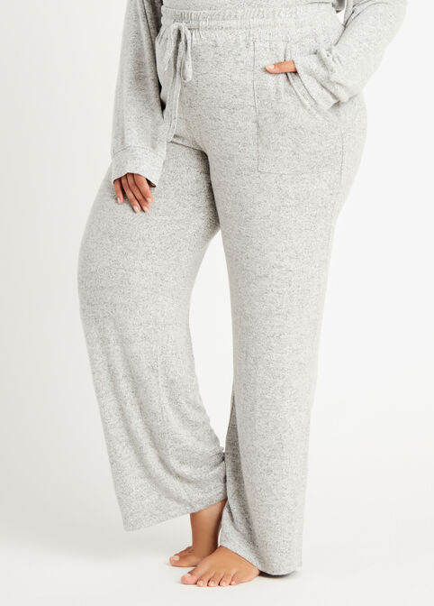 Cozy Lounge Wide Leg Pant, Heather Grey image number 0