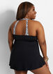 Leilani Plus H Back Swim Dress, Black image number 1