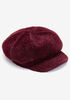 Brushed Knit Cabbie Hat, Burgundy image number 0
