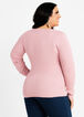 Embellished Keyhole Sweater, Foxglove image number 1