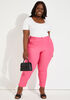 Power Twill Mid Rise Ankle Pant, Fandango Pink image number 0