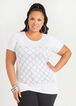 Embellished Stretch Jersey Tee, White image number 0